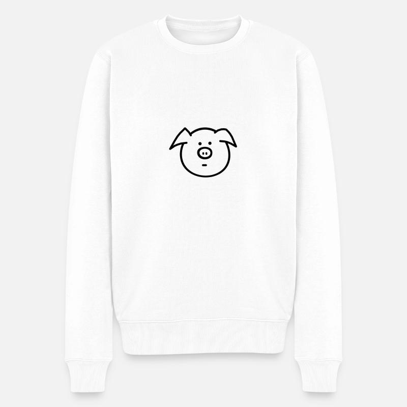 Cochon cochon - Pull Premium bio Homme - blanc
