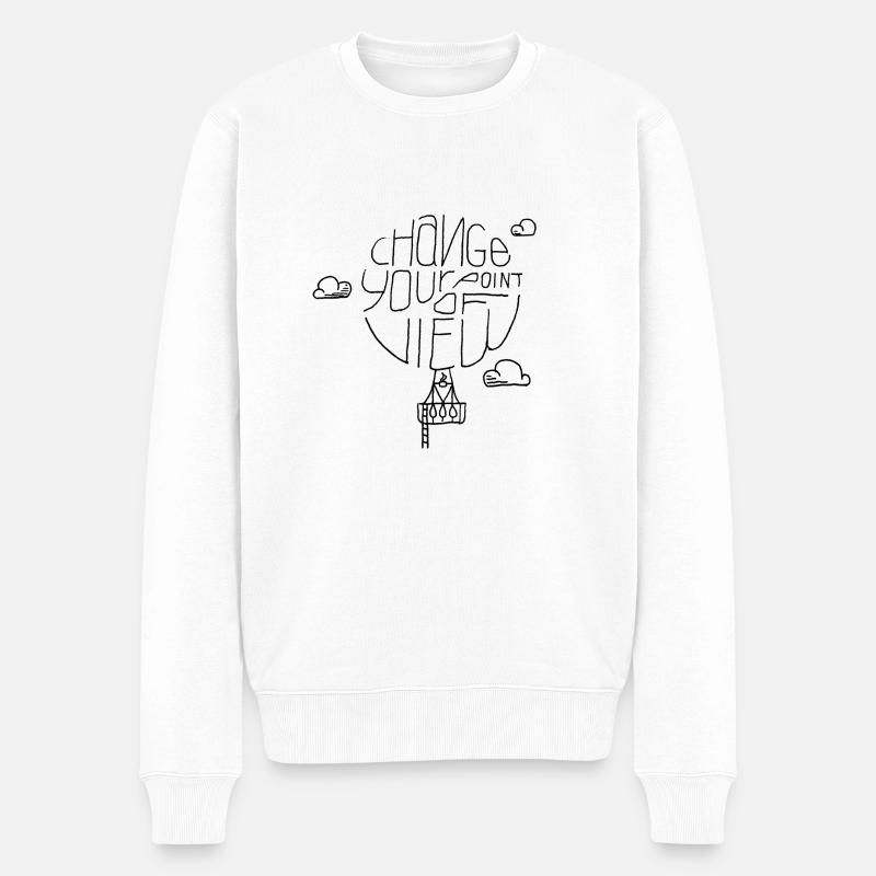 Perspective abstraite – Art Design - Pull Premium bio Homme - blanc