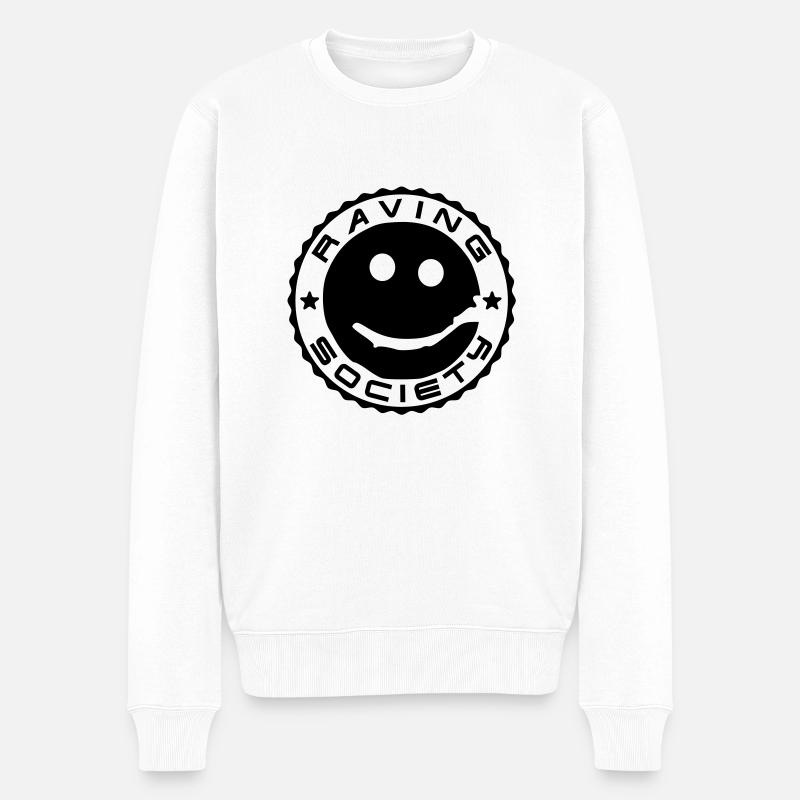 Smiley__V010 - Pull Premium bio Homme - blanc