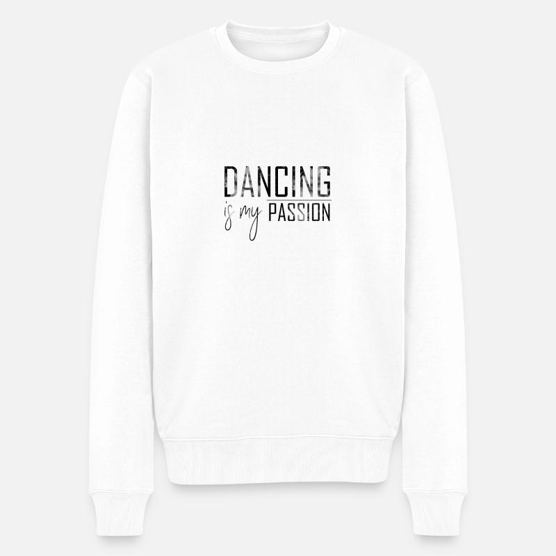 DANCING IS MY PASSION Black SAMBA Tee Shirt & Gift - Männer Premium Bio Pullover - Weiß