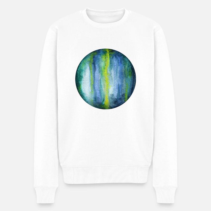 Uranus - Männer Premium Bio Pullover - Weiß