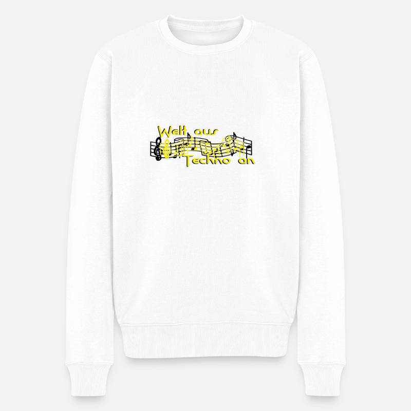 Monde de la techno - Pull Premium bio Homme - blanc