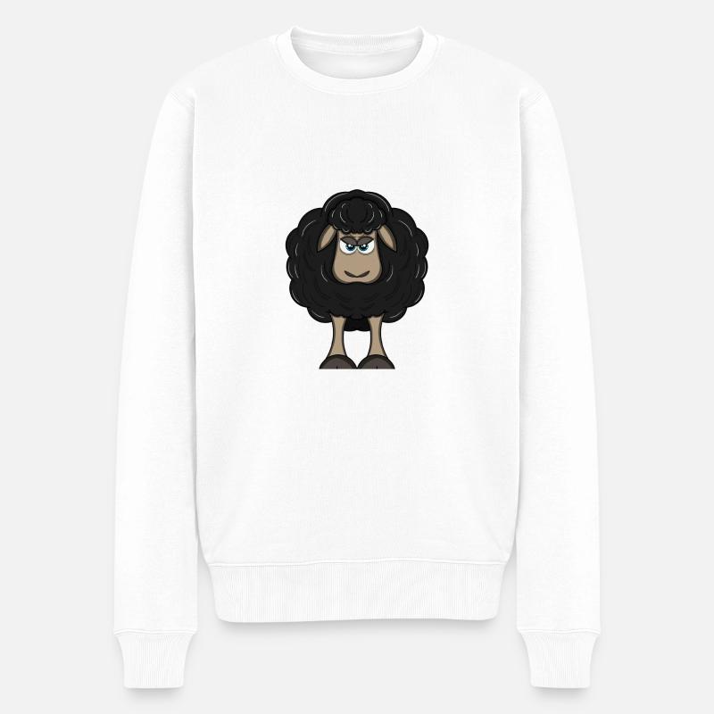 böse schwarze Schafe - Männer Premium Bio Pullover - Weiß