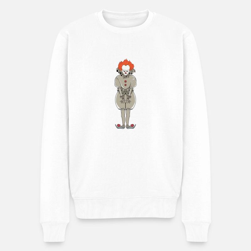 böser Clown - Männer Premium Bio Pullover - Weiß
