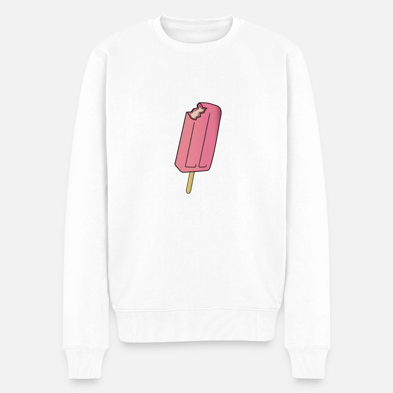Eis am Stiel - Männer Premium Bio Pullover - Weiß
