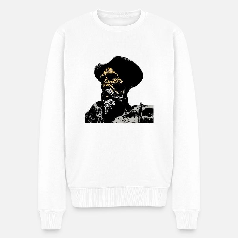 Don Quijote - Männer Premium Bio Pullover - Weiß