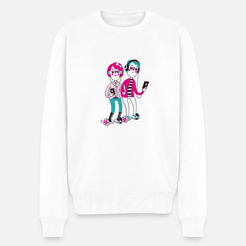 numérisation - Pull Premium bio Homme - blanc