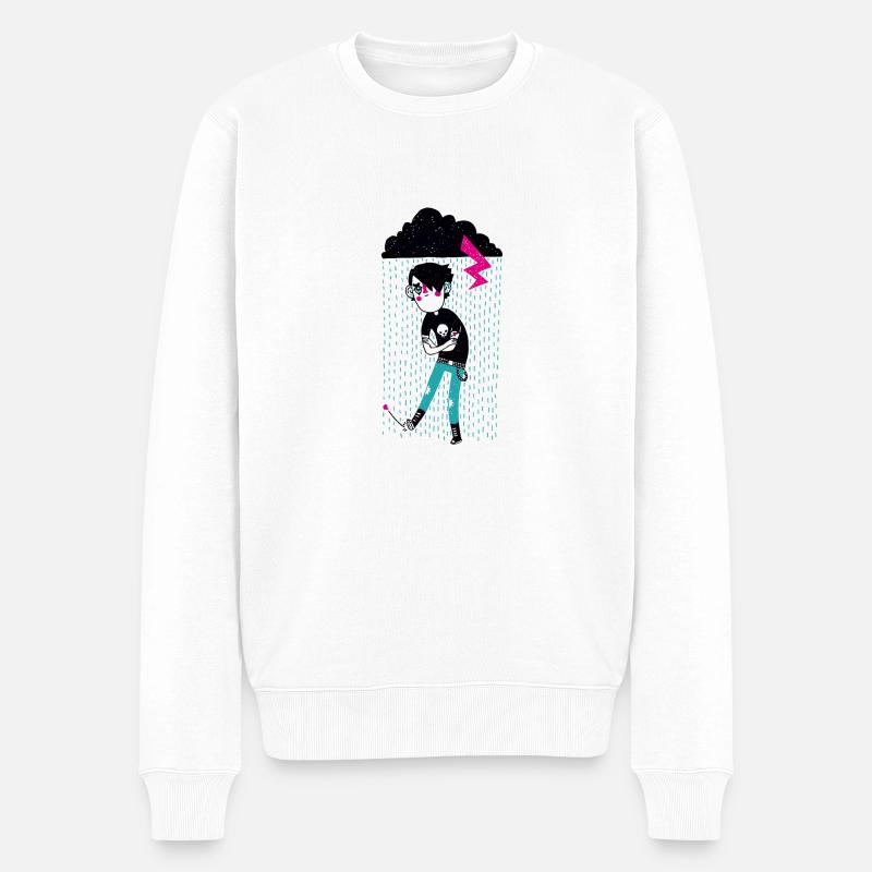 pessimiste - Pull Premium bio Homme - blanc