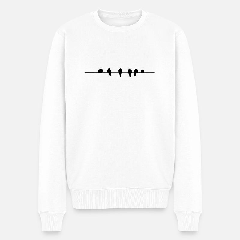 Oiseaux en plomb - Pull Premium bio Homme - blanc