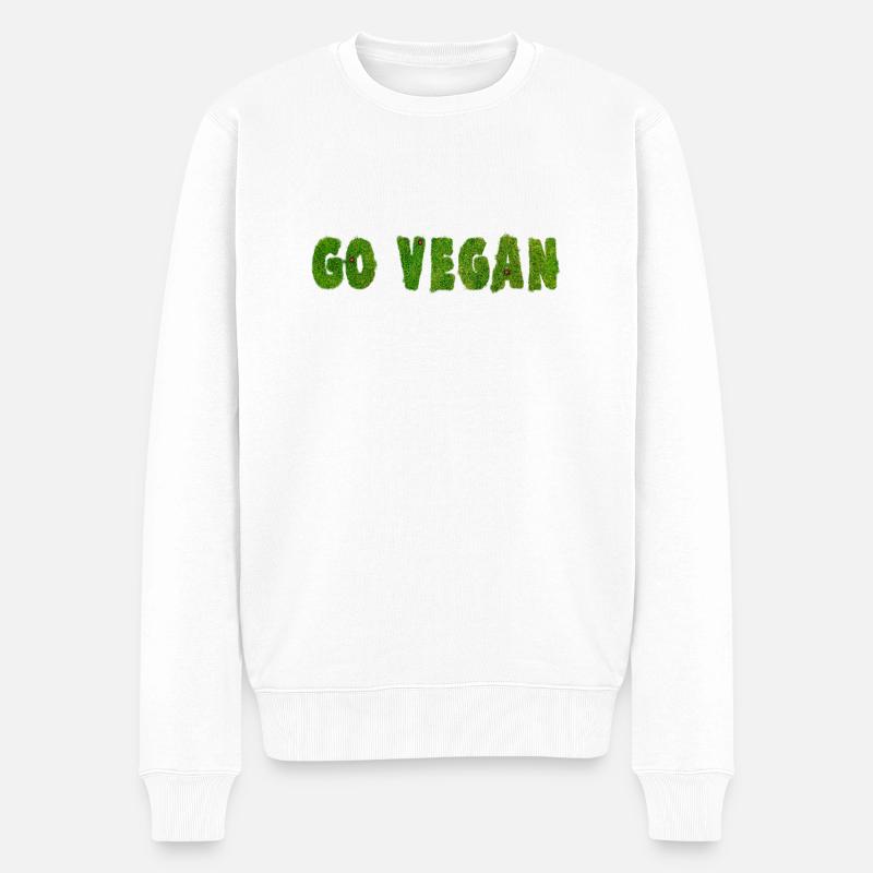 Go Vegan - Déclaration - Pull Premium bio Homme - blanc