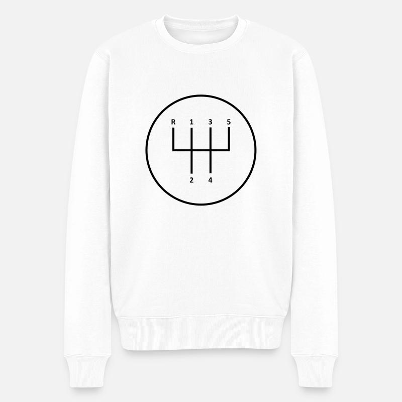 5 Vitesses de voiture - Pull Premium bio Homme - blanc
