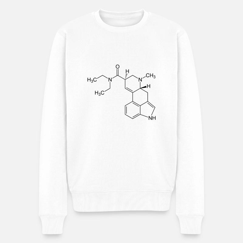 Molécule de LSD - Pull Premium bio Homme - blanc