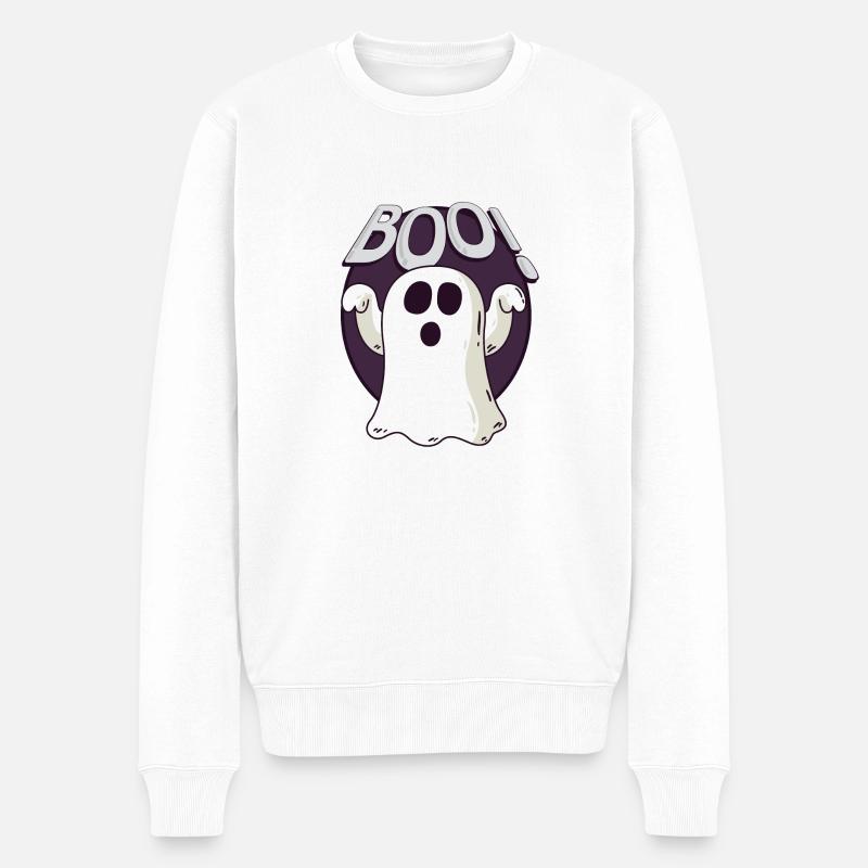 AM 04 halloween b - Pull Premium bio Homme - blanc