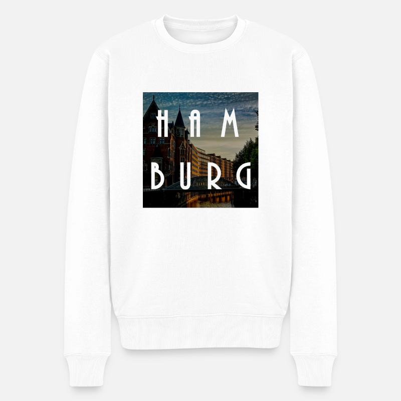 Hambourg - Pull Premium bio Homme - blanc
