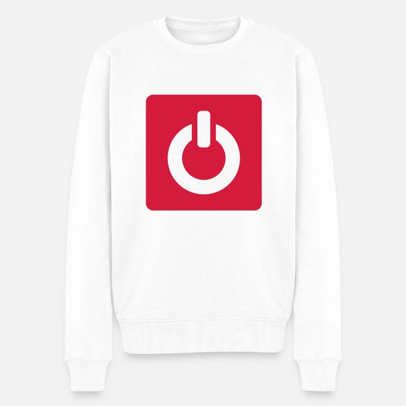 Power - Männer Premium Bio Pullover - Weiß