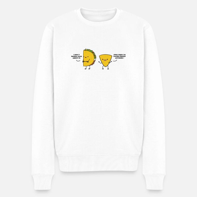 jeu de mots taco - Pull Premium bio Homme - blanc
