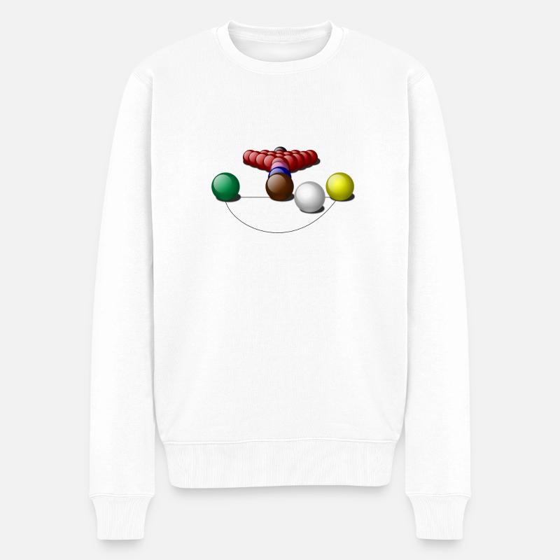 snookerrack - Männer Premium Bio Pullover - Weiß