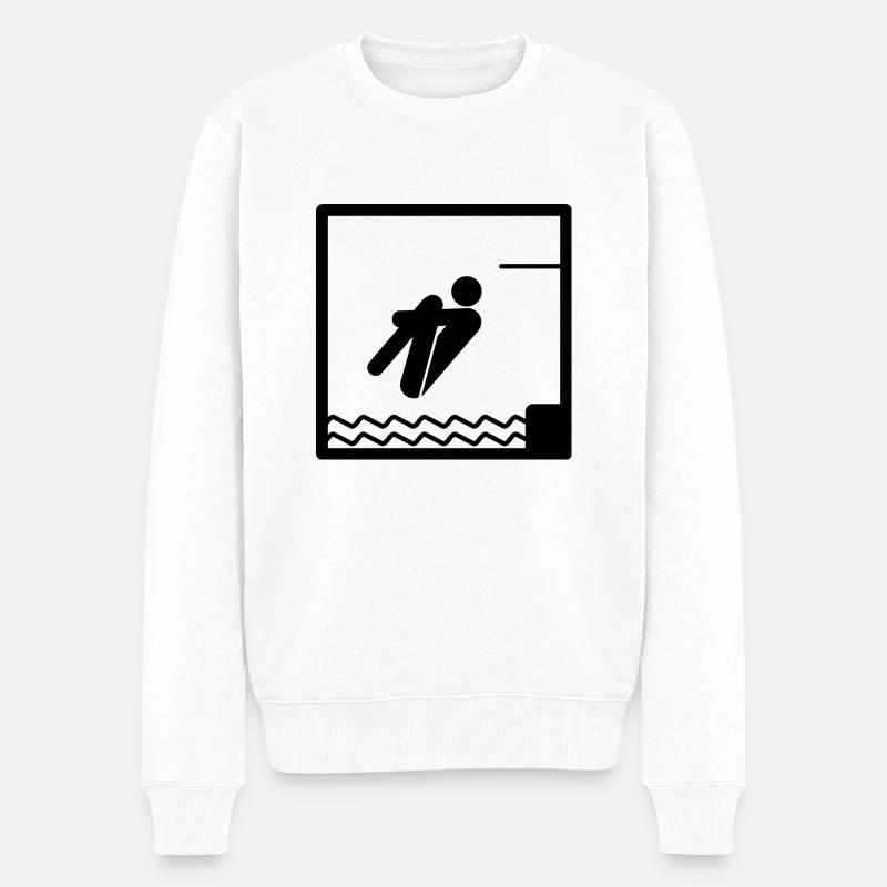 Arschbomber - Männer Premium Bio Pullover - Weiß