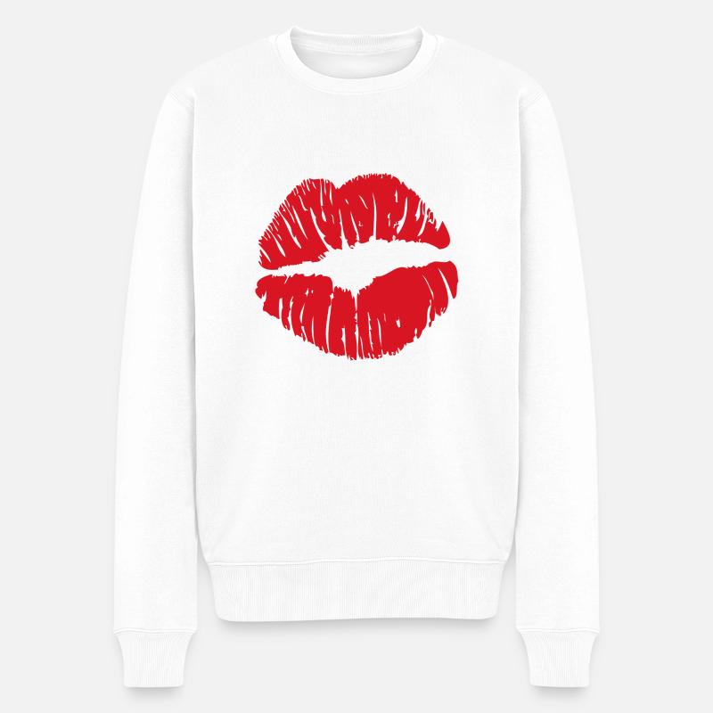 Baisers De - Pull Premium bio Homme - blanc