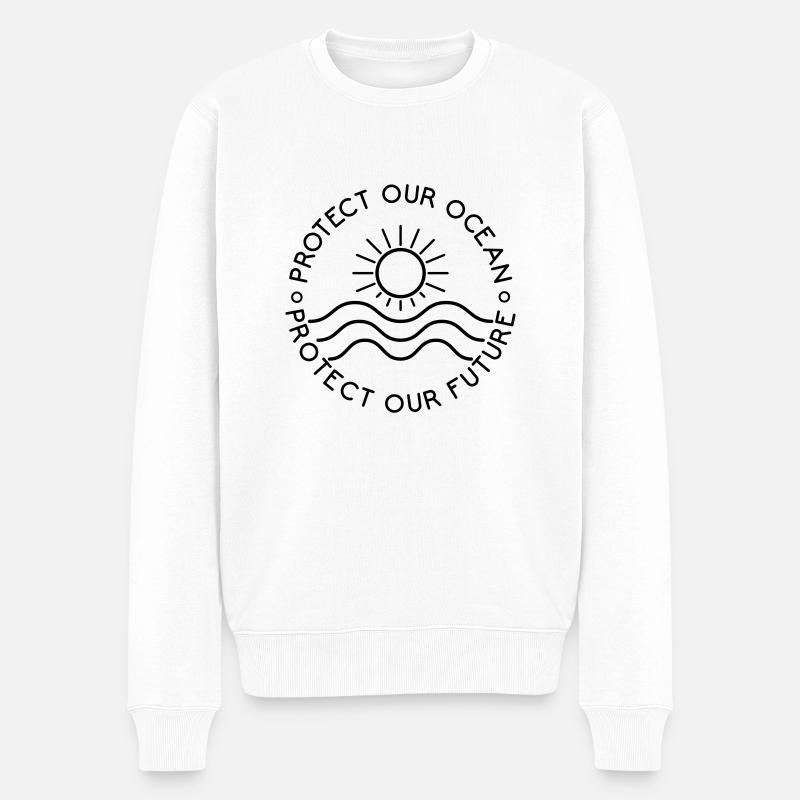 Protect our Oceans - Protect our Future - Männer Premium Bio Pullover - Weiß