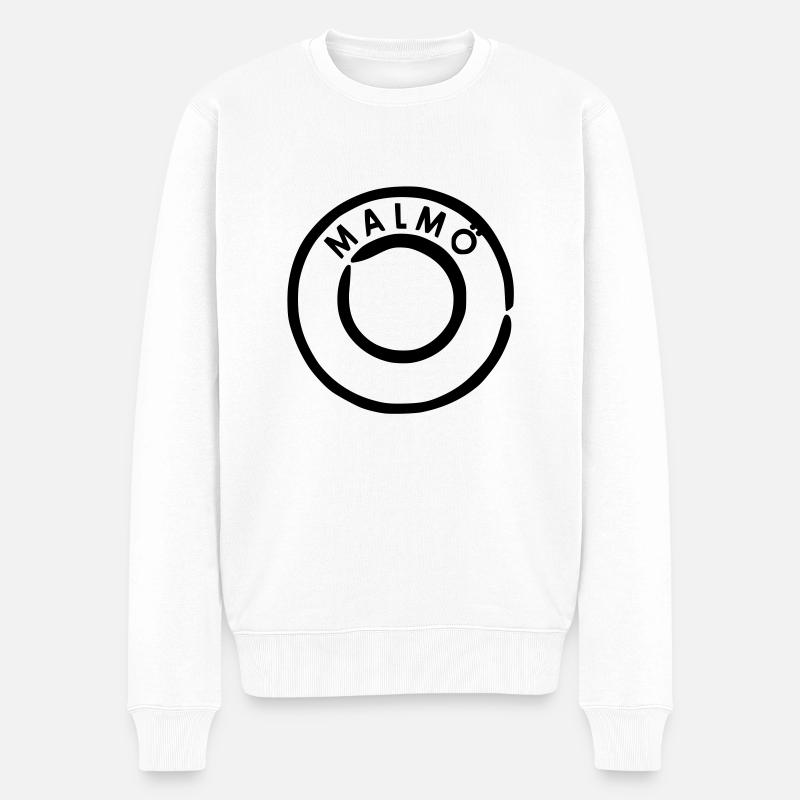 Malmoe - Männer Premium Bio Pullover - Weiß