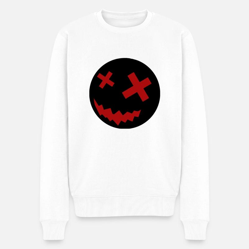 Visage souriant - Pull Premium bio Homme - blanc