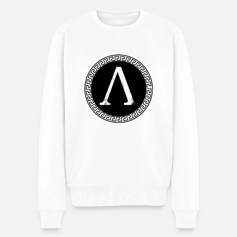 spartan roundel new - Männer Premium Bio Pullover - Weiß