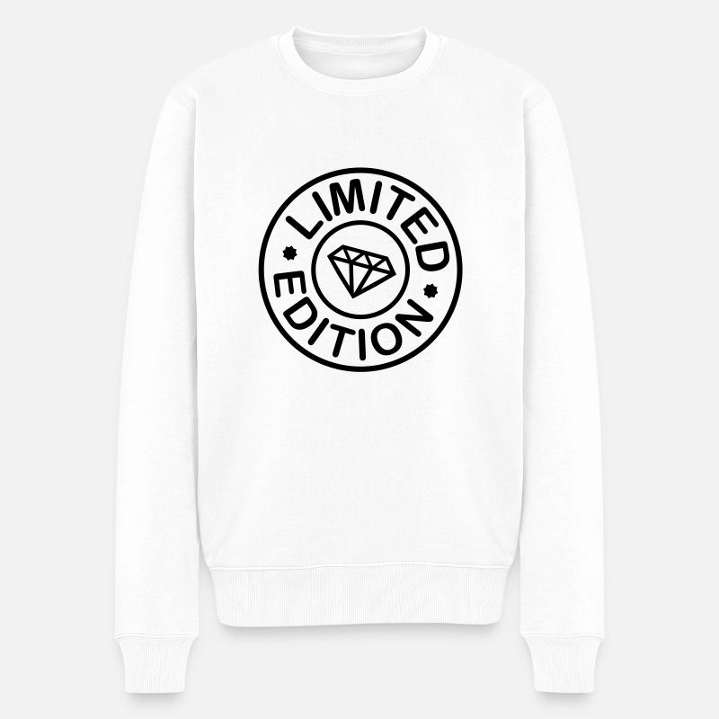 LIMITED EDITION, diamant - Pull Premium bio Homme - blanc
