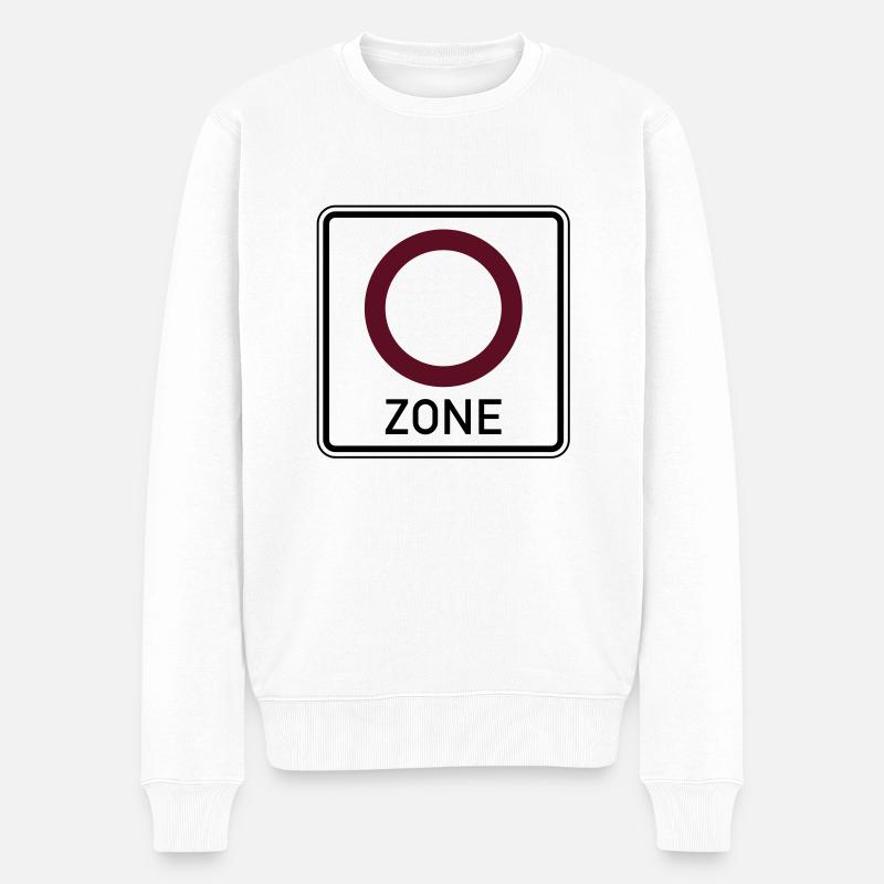 Verbot Zone - Männer Premium Bio Pullover - Weiß