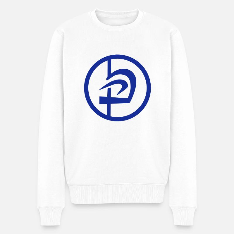 kravmagax_circle_vec_1 de - Männer Premium Bio Pullover - Weiß