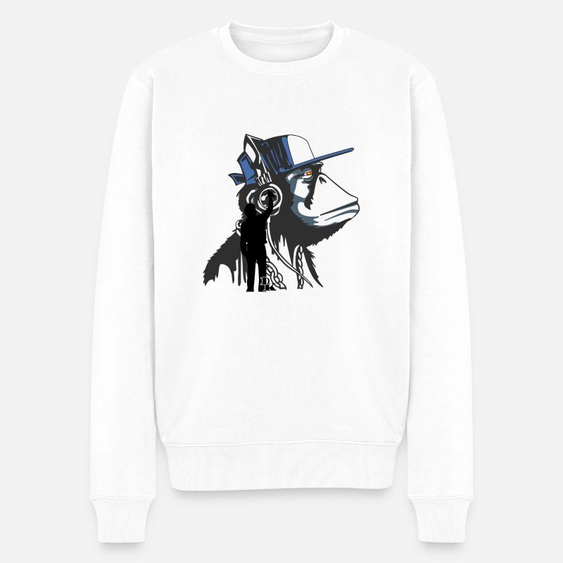 Graffiti ist Kunst von dk - Männer Premium Bio Pullover - Weiß