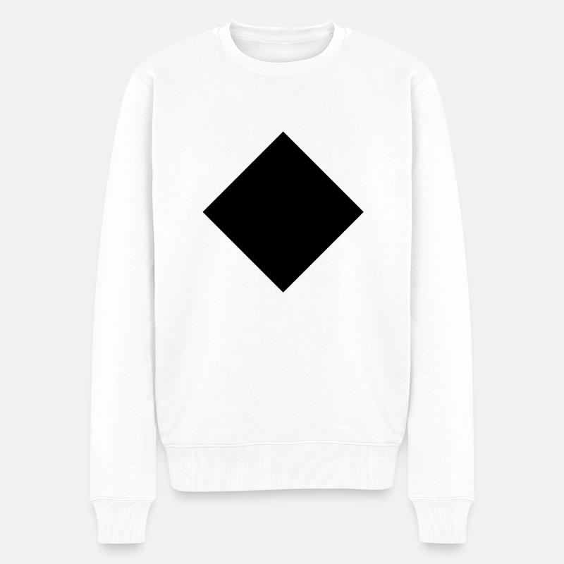 Raute - Männer Premium Bio Pullover - Weiß