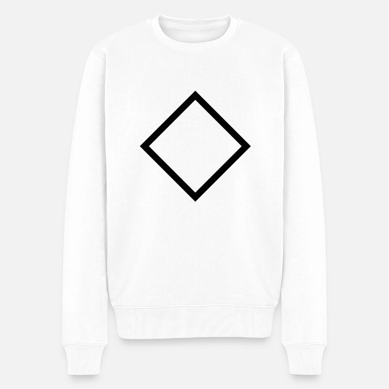 Raute - Männer Premium Bio Pullover - Weiß