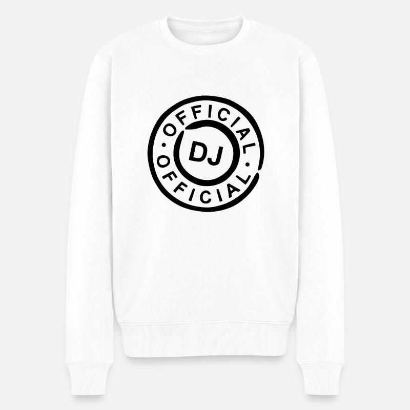 Official DJ - Männer Premium Bio Pullover - Weiß