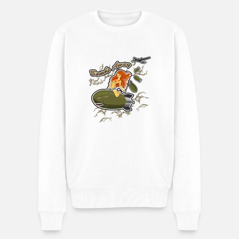Bomben Reiter - Männer Premium Bio Pullover - Weiß