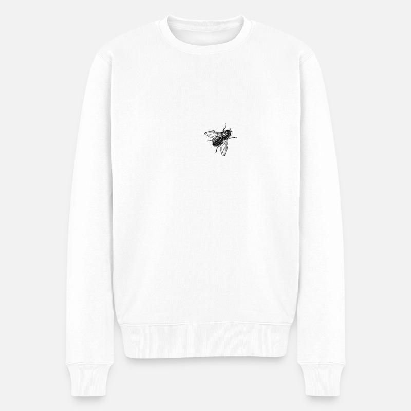fliege - Männer Premium Bio Pullover - Weiß