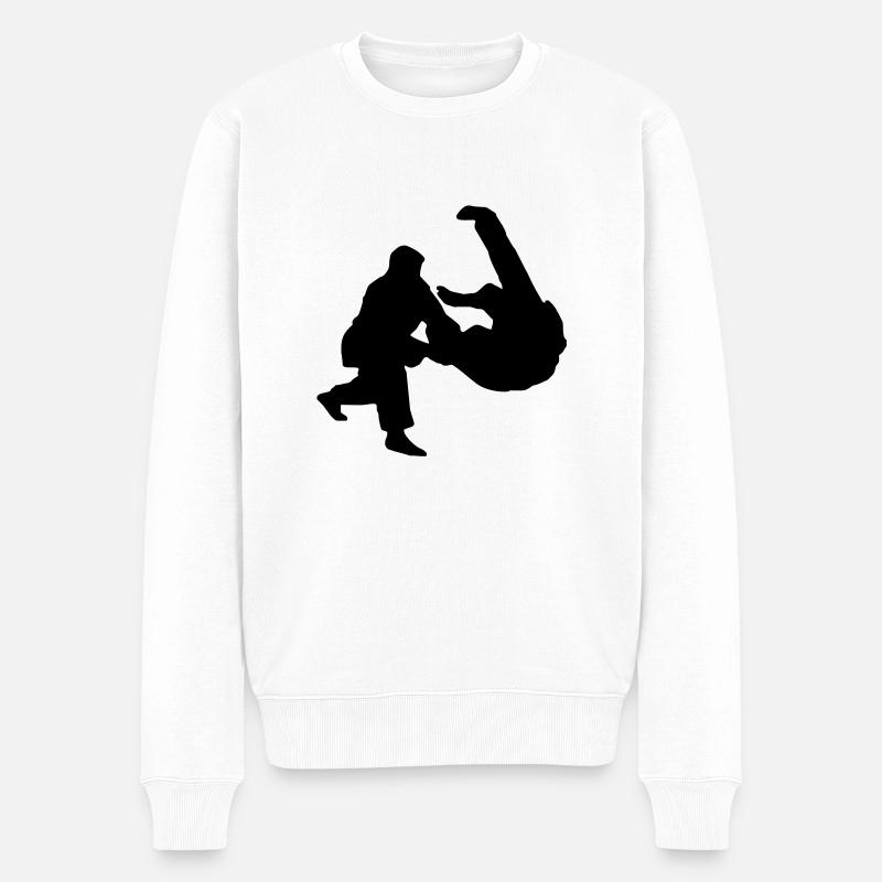 Judo gemacht - Männer Premium Bio Pullover - Weiß