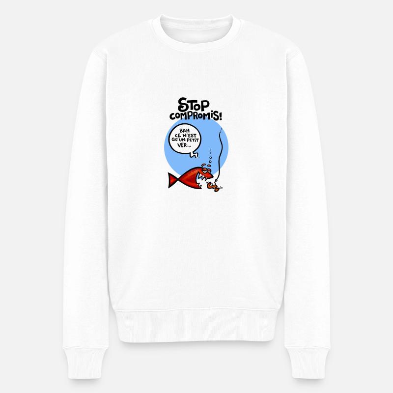 Stop compromis - Pull Premium bio Homme - blanc