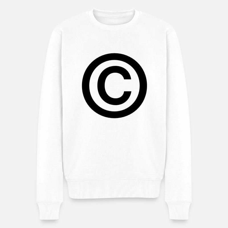 Copyright - Männer Premium Bio Pullover - Weiß