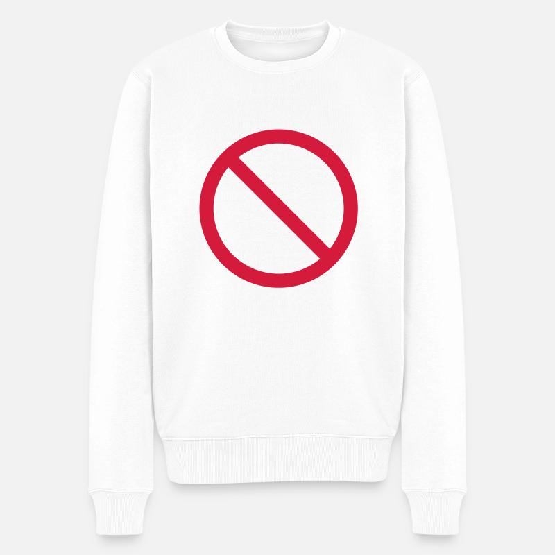 INTERDICTION - Pull Premium bio Homme - blanc