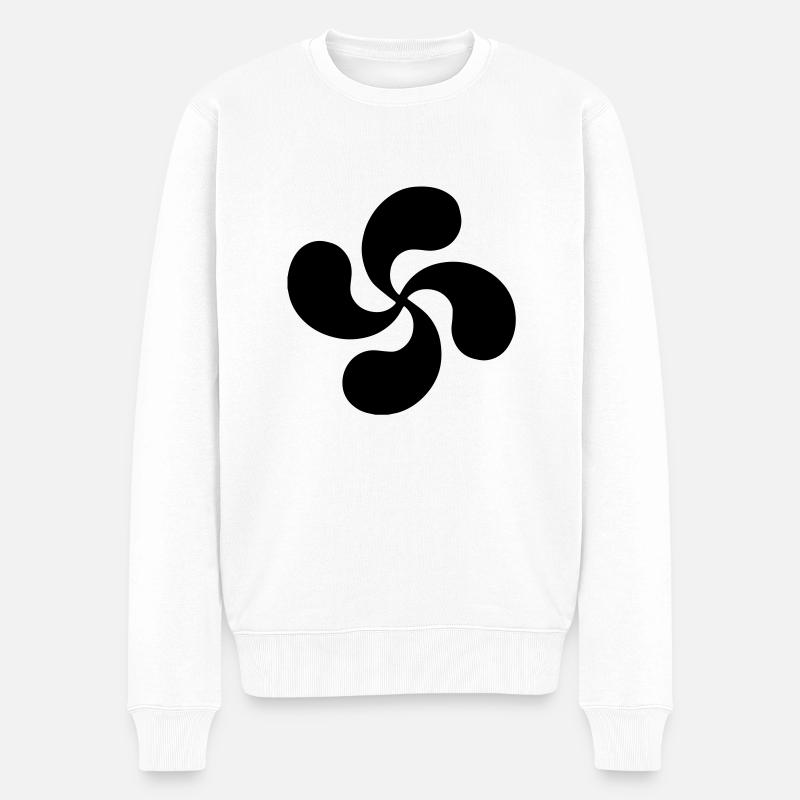 Basque cross - Männer Premium Bio Pullover - Weiß