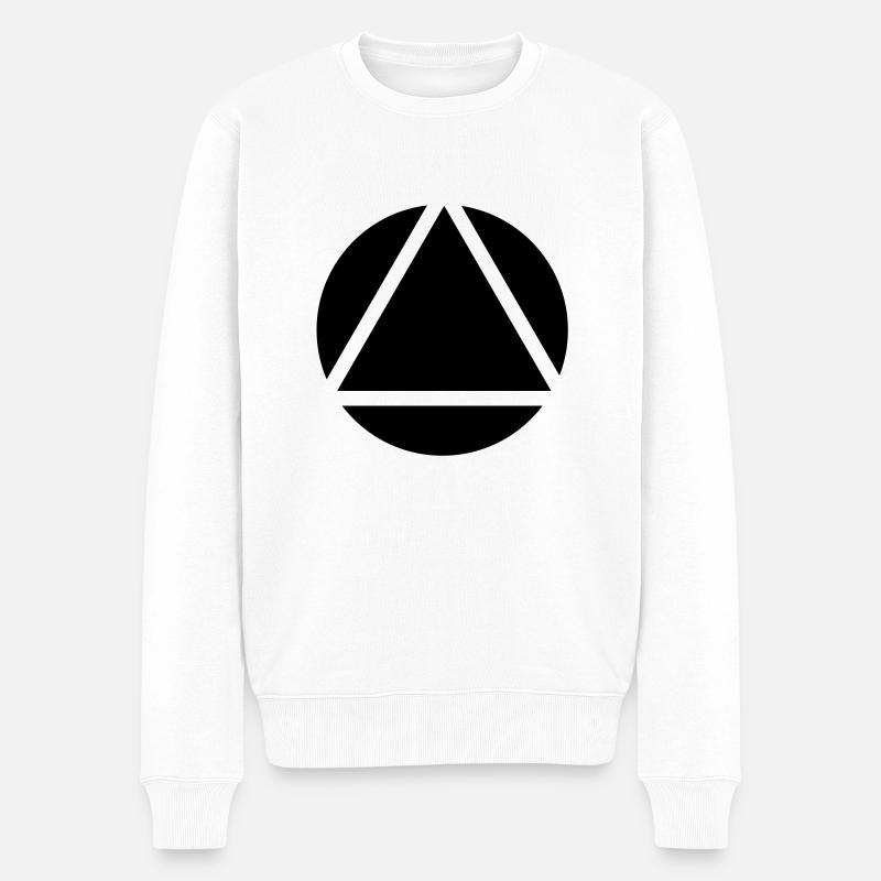 Cercle dans le triangle - Pull Premium bio Homme - blanc
