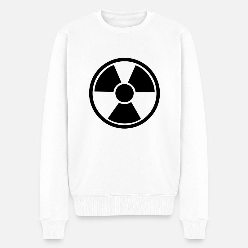 Atom kern energie nuclear - Männer Premium Bio Pullover - Weiß