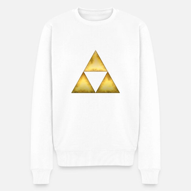 Triangle de Sierpinski - Pull Premium bio Homme - blanc