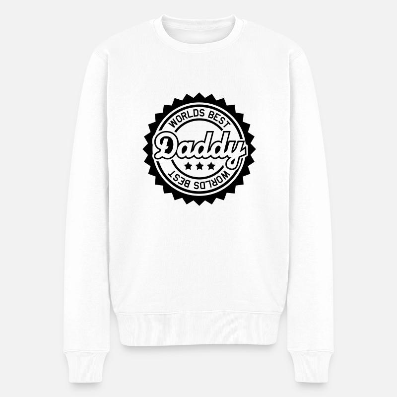 worlds_best_daddy__f1 - Pull Premium bio Homme - blanc
