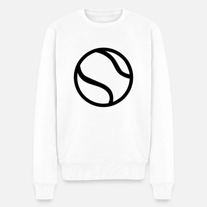 Tennis - Männer Premium Bio Pullover - Weiß