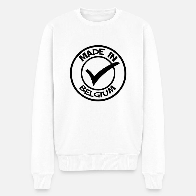 Made in BELGIUM - Pull Premium bio Homme - blanc