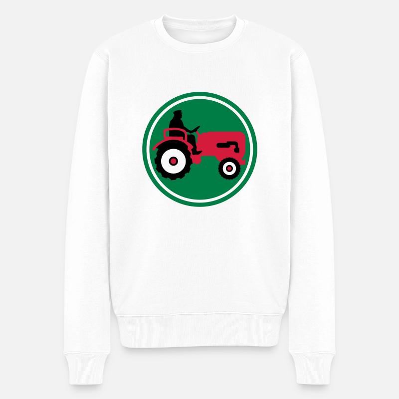 bauer_mit_traktor_032013_a_3c - Pull Premium bio Homme - blanc