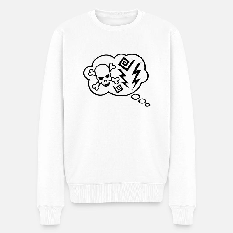 Think Bubble Angry - Männer Premium Bio Pullover - Weiß