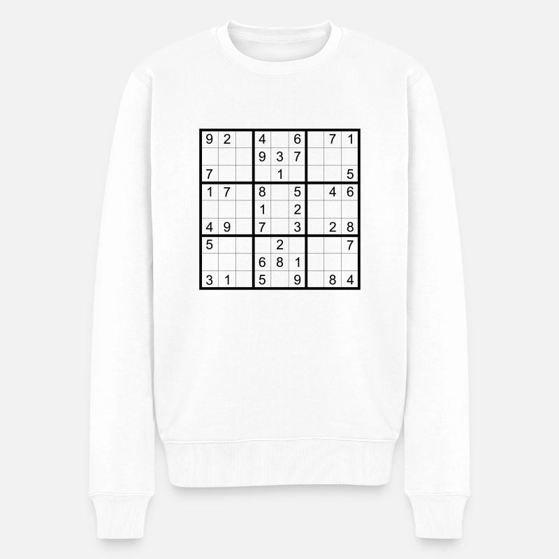 Soduko - Pull Premium bio Homme - blanc